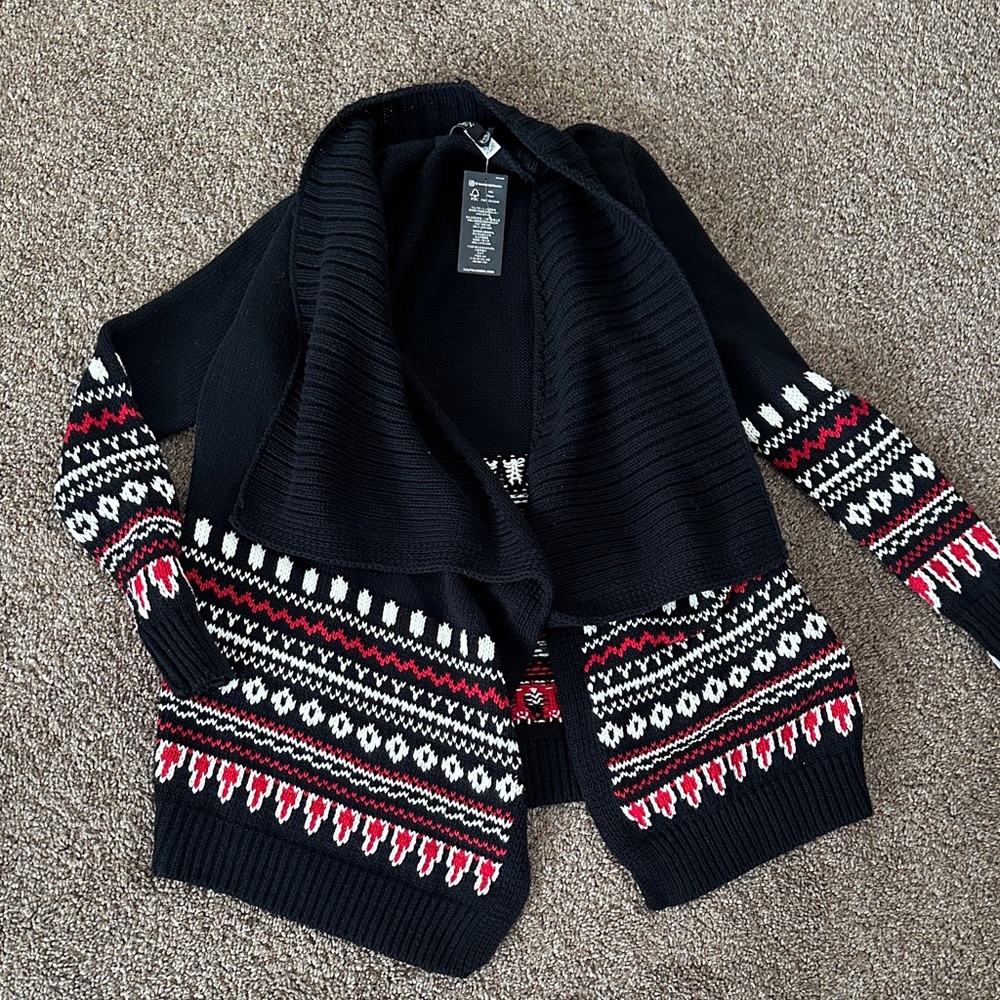 Lauren Ralph Lauren Fair Isle Wrap Cardigan Sweater Petite Sz S. NWT